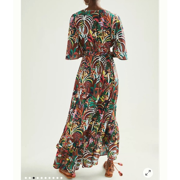 Anthropologie Farm Rio Fiesta Wrap Maxi Dress - Picture 5 of 9